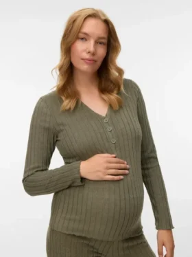 Regular Fit V-Neck Top