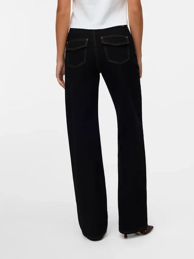 Snrancy Mid Rise Wide Leg Fit Jeans Snrancy Mid Rise Wide Leg Fit Jeans