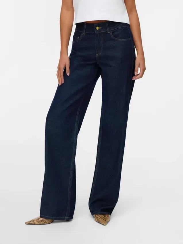 Snrancy Mid Rise Wide Leg Fit Jeans Snrancy Mid Rise Wide Leg Fit Jeans
