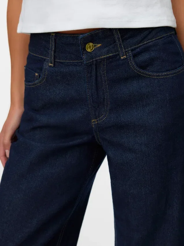 Snrancy Mid Rise Wide Leg Fit Jeans Snrancy Mid Rise Wide Leg Fit Jeans