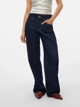 Snrancy Mid Waist Wide Leg Fit Jeans