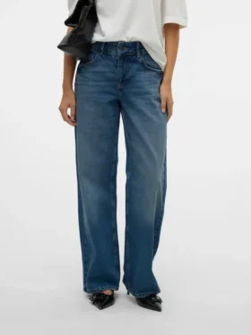 Snrancy Mid Waist Wide Leg Fit Jeans