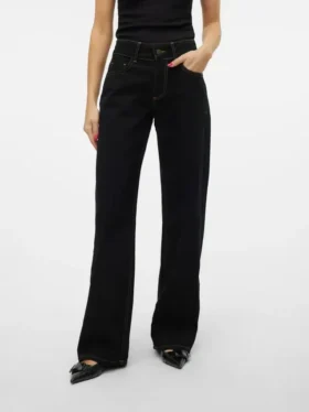 Snrancy Mid Waist Wide Leg Fit Jeans