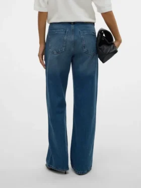 Snrancy Mid Waist Wide Leg Fit Jeans