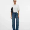 Snrancy Mid Waist Wide Leg Fit Jeans