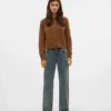 Snrancy Mid Waist Wide Leg Fit Jeans