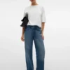 Snrancy Mid Waist Wide Leg Fit Jeans