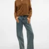 Snrancy Mid Waist Wide Leg Fit Jeans