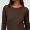 Tight Fit Boat Neck Top