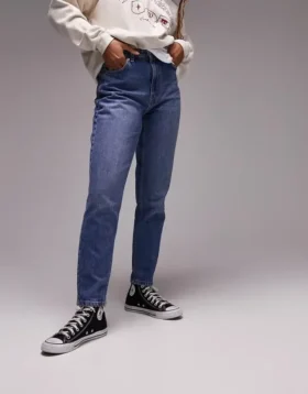 Topshop High Waist Mom Fit Jeans