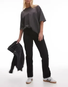 Topshop High Waist Straight Fit Jeans