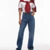 Topshop High Waist Straight Fit Jeans