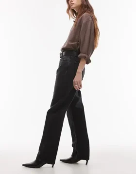 Topshop High Waist Straight Fit Jeans