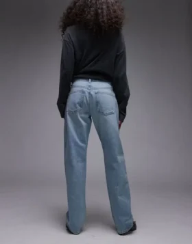 Topshop High Waist Straight Fit Jeans