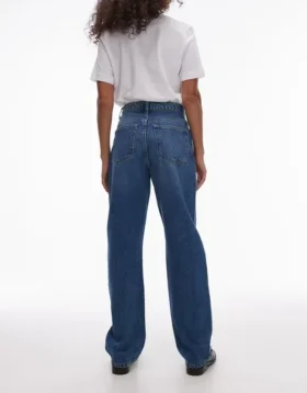 Topshop High Waist Straight Fit Jeans