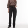 Topshop High Waist Straight Fit Jeans