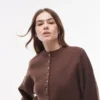 Topshop Knitted Compact Fitted Waist Cardi