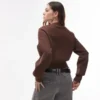 Topshop Knitted Compact Fitted Waist Cardi
