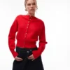 Topshop Knitted Compact Fitted Waist Cardi
