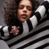 Topshop Knitted Light Weight Stripe Polo