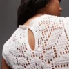 Topshop Knitted Scallop Edge Stitchy Tank Top