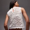 Topshop Knitted Scallop Edge Stitchy Tank Top