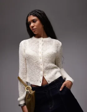 Topshop Knitted Stichy Cardi