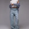 Topshop Low Waist Baggy Fit Jeans