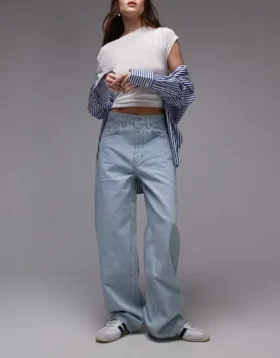 Topshop Low Waist Baggy Fit Jeans