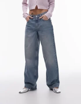 Topshop Low Waist Relaxed Fit Jeans