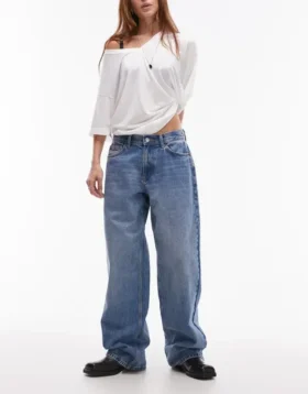 Topshop Low Waist Relaxed Fit Jeans