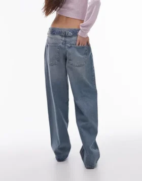 Topshop Low Waist Relaxed Fit Jeans