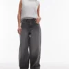 Topshop Low Waist Wide Leg Fit Jeans