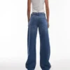 Topshop Low Waist Wide Leg Fit Jeans