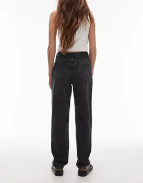 Topshop Mid Waist Straight Fit Jeans