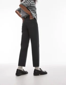 Topshop Mid Waist Straight Fit Jeans