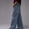 Topshop Mid Waist Wide Leg Fit Jeans