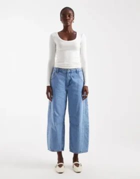 Tsbella High Rise Barrel Fit Jeans