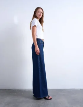 Tsclara Mid Rise Wide Leg Fit Jeans