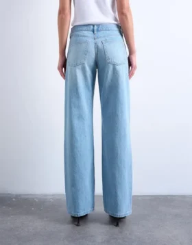 Tsember Low Rise Wide Leg Fit Jeans