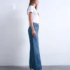 Tsember Low Rise Wide Leg Fit Jeans