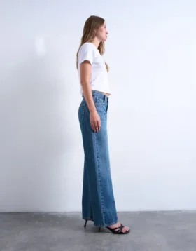 Tsember Low Rise Wide Leg Fit Jeans