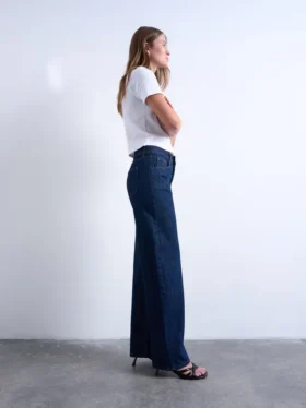 Tsember Low Rise Wide Leg Fit Jeans