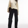 Tsember Low Rise Wide Leg Fit Jeans