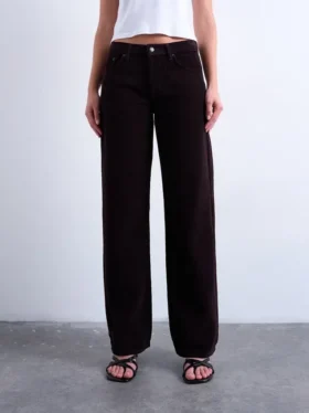 Tsember Low Rise Wide Leg Fit Jeans