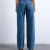 Tsember Low Rise Wide Leg Fit Jeans