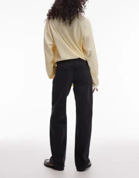 Tsember Low Rise Wide Leg Fit Jeans