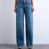 Tsember Low Rise Wide Leg Fit Jeans