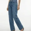 Tsember Low Rise Wide Leg Fit Jeans