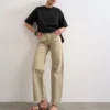 Tsember Low Rise Wide Leg Fit Jeans